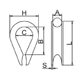 Roestvrij staal draad touw bescherming fitting buis kabel zware dienst rigging Carbon Guy Hardware D keten Metalen Neele Punch Vinger 0