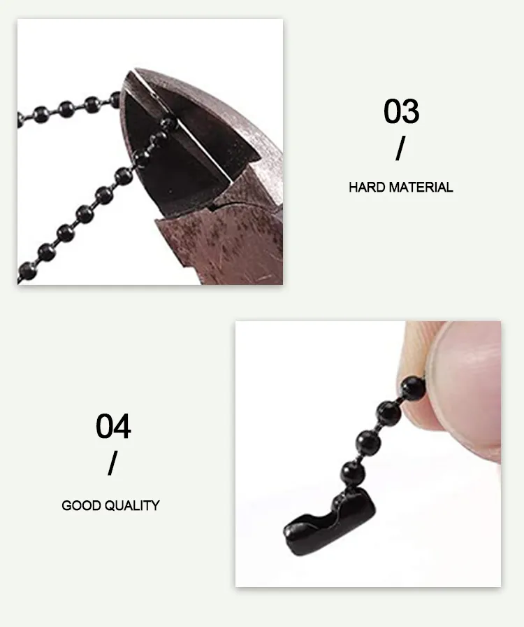 Functie Roller Chain Roestvrij staal voorgesneden 2,4 mm kogelketting voor Dogtag 2