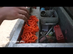 Geel plastic keten voor weerbestendige veiligheidsbarrière Aanpasbaar OEM-aanvaarding