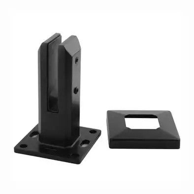 Goede prijs. Precision Investment Casting Matte Black Square Glass Spigot voor roestvrijstalen balustrade glazen leuning online