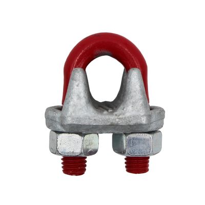 kopen Hoge trekstructuur Hot DIP gegalvaniseerd US Type gesmeed draad touw clips met rode U Bolt online manufacture