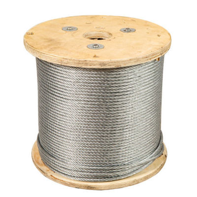 Goede prijs. 1/2 inch gegalvaniseerd en ongalvaniseerd staaldraad touw 6X19 Iwrc met tolerantie ±1% online