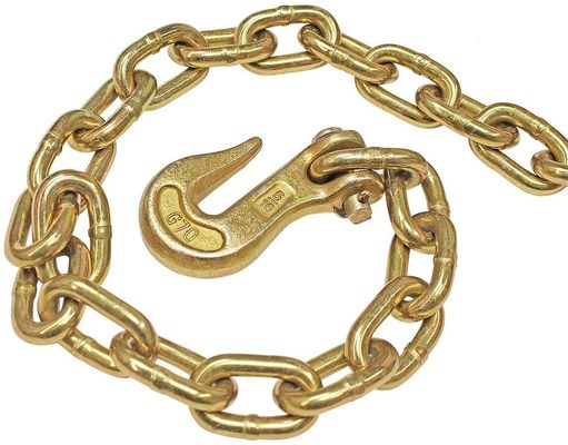 Geel Zink Conveyor Staal Link Chain Clevis Grijp Haak Metalen Link Chain
