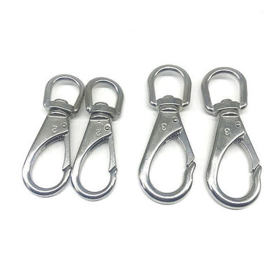 kopen Zware industrie Zwarte afwerking roestvrij staal gepolijst AISI304 Draaiend oog Blot Spring Hooks Draaiend snap Hook online manufacture