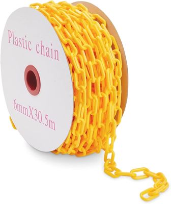 Weerbestendige gele plastic veiligheidsketen