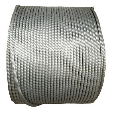 kopen 8mm 12mm 20mm 32mm roestvrij staal hoog koolstof gegalvaniseerd draad touw 6x37 FC IWRC online manufacture