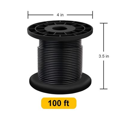 kopen 304 roestvrijstalen draadkabel bedekt met zwart vinyl voor lichten online manufacture
