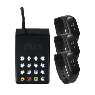 Draadloos personeel Restaurant Coaster Pager Pieper Watch Keypad Voor managers Bel de ober