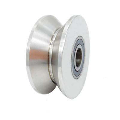 kopen V-vormig groefwiel roerende deurwiel van roestvrij staal schuifwiel online manufacture