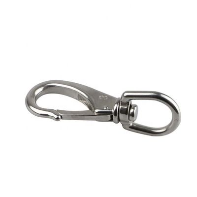 Goede prijs. Zwart en zilver Hoog gepolijst Afwerking Roestvrij Spring Draaibolt Snap Hook 53mm-100mm online