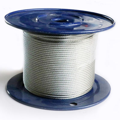 kopen 7x19 gegalvaniseerde draad touw staal kabel constructie Tolerantie ± 1% 1/4 inch vliegtuig kabel online manufacture