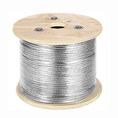 kopen 500 ft roestvrijstalen kabel T304 draad touw gestreepte 3/16 inch 7x19 vliegtuigkabel spoel voor industriële toepassingen online manufacture
