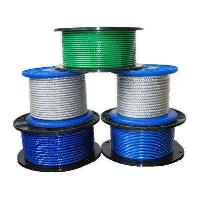 kopen Kleurrijk PVC bedekt staaldraad touw voor hoge sterkte roestvrijstalen kabels 304/316 7x7 7x19 aangepast volgens uw behoeften online manufacture