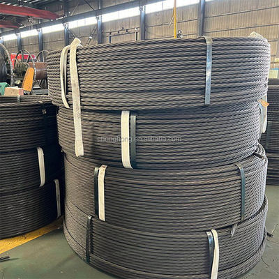 kopen Niet-legerings 7 draden gegalvaniseerd staal strand 12,7 mm 15,2 mm 15,7 mm staaldraad touw kabel 1x7 gegalvaniseerde strengen online manufacture