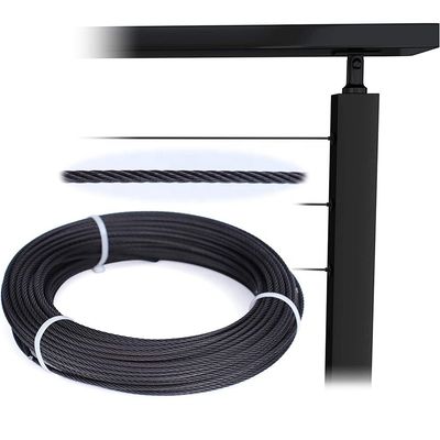 kopen Zwarte draad touwbevestigingen 150ft T316 roestvrij staal 7x7 1/8 