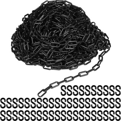 Goede prijs. Kunststof Ketting Weerbestendige Veiligheidsketting Barrièreketting Lichtgewicht Veiligheidsketting Voor Crowd Control Wachtrij Parkeerplaats Oprit Decoratie (Zwart) online