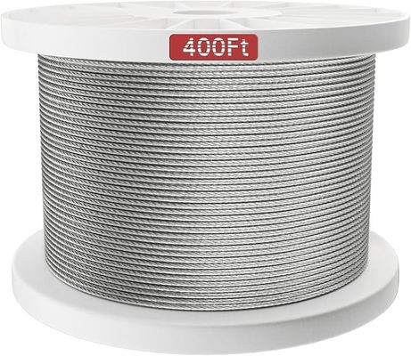 Goede prijs. 500ft vliegtuig staaldraad touw SS kabel 7x7 voor dekrailingsets hardware 1/8