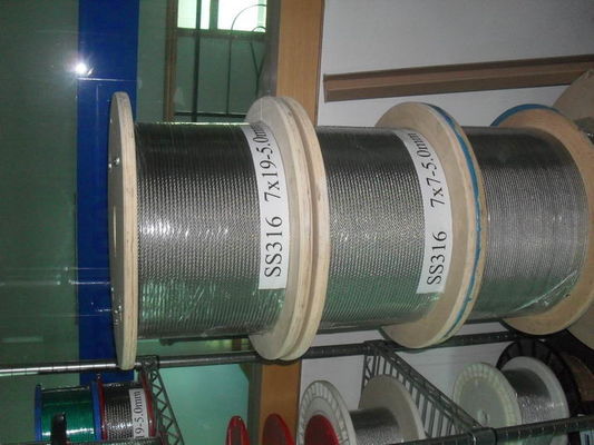 Goede prijs. 2.000 m/een warm gedompelde gegalvaniseerde vliegtuigkabel MIL-DTL-83420 Stalen kabel 2000N/MM2 6x19FC Stalen draadtouw Standard AiSi online