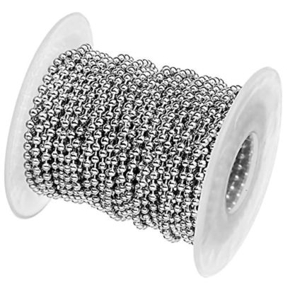 kopen Hoogwaardige 2,4 mm metalen kogelketen roestvrij staal kogelketen hond tag keten online manufacture