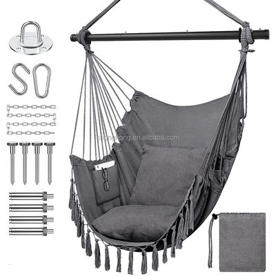 Goede prijs. 100*130cm 320g polyester-watten hangend touw swingende hangmat met twee kussens online