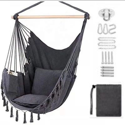 Goede prijs. 100*130cm 320g polyester-watten hangend touw swingende hangmat met twee kussens online