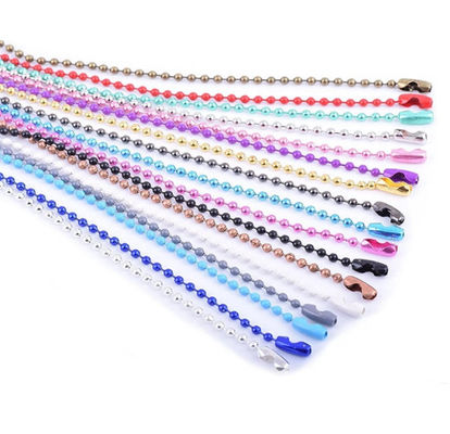 kopen Persoonlijke kleuren geplatte staal sleutelhanger, Perlen Ball Dogtag ketting online manufacture