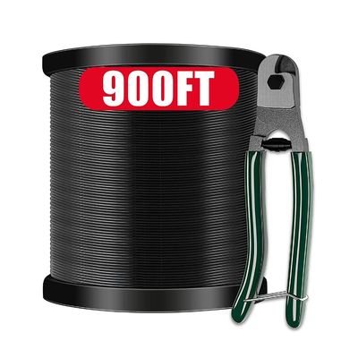 Goede prijs. 7x7 304 1/16 roestvrij staal zwart vinyl bekleed draad touw voor String Light Suspension online