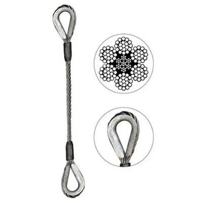Goede prijs. - AISI 304 316 roestvrij staal 7x7 6x36 Dia 8mm IWRC RHRL Hard Soft Eye Finish Ongegalvaniseerde kabel Draad touw Sling online