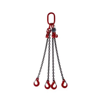 Goede prijs. 2t belastinglimiet Rode hefketens met haakjes G80 legeringsstaal 8 mm diameter multi leg online