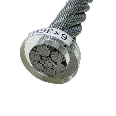 Goede prijs. 6x36WS IWRC FC warm gedompeld gegalvaniseerd staaldraad touw met uitstekende corrosiebestendigheid online