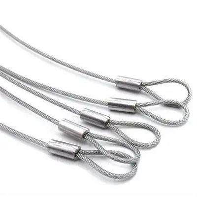 Goede prijs. Roestvrij staal 7x7 6x36 Dia 8mm IWRC RHRL Hard Soft Eye Finish Ongegalvaniseerde draad touw Sling online