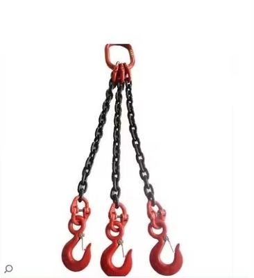 Goede prijs. Veelzijdige en dubbelbenen Lifting Chain Sling met haken 48kN Testbelasting Zwarte afwerking online