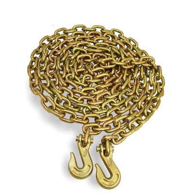 3/8' x 20 ft gele zink zware verwarmde ketting G 70 met clevis grijpen haak