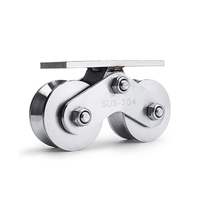 Goede prijs. V Groove Double Wheels 304 roestvrij staal katrolwiel voor zware poort online