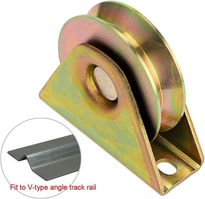 Goede prijs. 50 mm 60 mm Diameter Schuifpoort Roller Schuifrol U/V/Y Groove Bearing Wheels Kleur Zink spoorwiel online