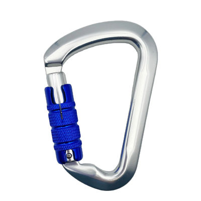 Goede prijs. 30KN aangepast logo en kleur D-vorm Klim Snap Hook met drievoudige vergrendeling mechanisme online