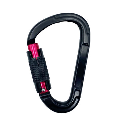 Goede prijs. Gepersonaliseerde aluminium D-vormige schroef Snap Hook Carabiner voor klimmen hoge sterkte 25kn online