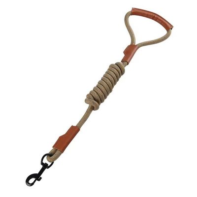 Goede prijs. Comfortabele leer greep hond leiband Nylon gevlochten touw Reflectief, nachtveiligheid online