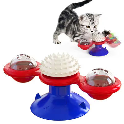 Goede prijs. Leuke spinnende windmolen IQ verhogen Schrapen Interactief katten speelgoed Kattenkruid speelgoed voor katten online