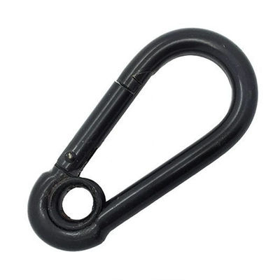 Goede prijs. Versatile zwart gecoate roestvrij staal veer Snap Hook Carabiner voor elke omgeving online