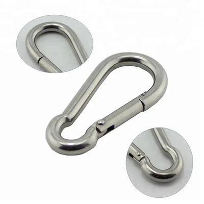 Goede prijs. Zware industrie 8mm roestvrij 304/316 Buitenketen Veiligheid Spring Clip Carabiner Snap Hook online