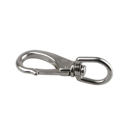 Goede prijs. Gepolijste afwerking roestvrij staal sleutelketting haak hond lijn draaiend karabiner snap haak online