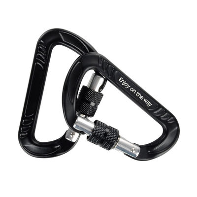 Goede prijs. CE-gecertificeerde D-vormige schroefpoort aluminium karabiner voor klimmen gegalvaniseerde afwerking online