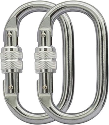 Goede prijs. Blauw aluminium karabiner clip zware industrie draai slot voor rigging camping hangmatten online