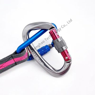 Goede prijs. Bergbeklimming en reddingsoperaties op grote hoogte D-vorm schroef slot karabiner met zink afwerking online