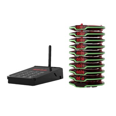 Goede prijs. Restaurant Service Private Mold Wireless Calling System met 500mAh Lithiumbatterij en Zwarte Rubberkleur online
