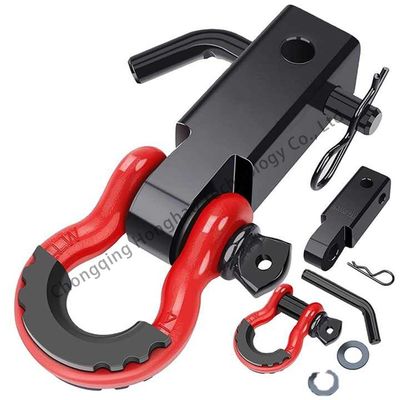 Goede prijs. Alloy Steel Off Road Bow Shackle Clevis Trekkende Auto Plastic Protect Rigging 3/4 inch online