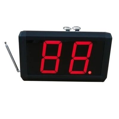 Goede prijs. 300-500m Bereik ABS Plastic 2-cijferig Display Draadloos Bell System met bedieningsknop online