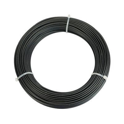 Goede prijs. PP/PE/PU/PVC/PA/Nylon 1,2-1,8 mm zwart polypropyleen bekleed staaldraad touw 7x7 Tolerantie ±1% met Si-gehalte % 0.1 online