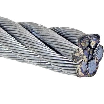 Goede prijs. '' 7/8'' niet-gelegeerd gegalvaniseerd staal kern draad touw 6x26 IWRC/6*26 Compacte Swaged voor bouwprojecten online